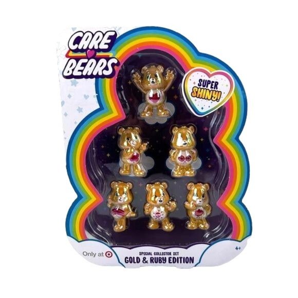 Care Bears Gold & Ruby Super Shiny Figure Set - Picture 1 of 12